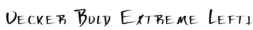 Vecker Bold Extreme Lefti Font Image