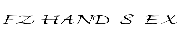 FZ HAND 8 EX Font Image