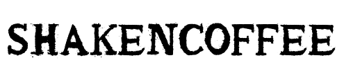 shaken_coffee Font Image