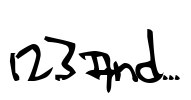 123 and... Font Image