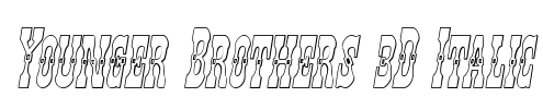 Younger Brothers 3D Italic