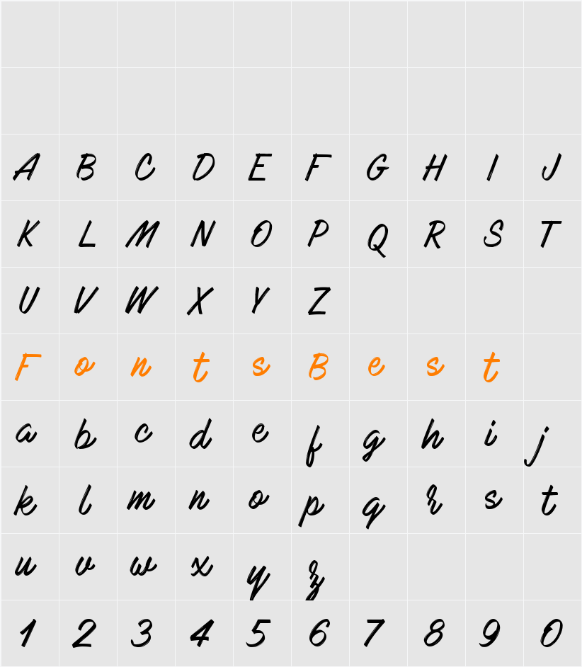 Mark My Words Character Map