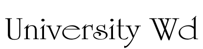 University Wd Font Image