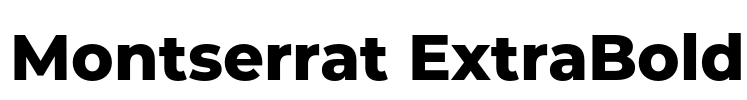 Montserrat ExtraBold Font Image