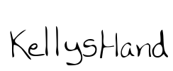 KellysHand Font Image