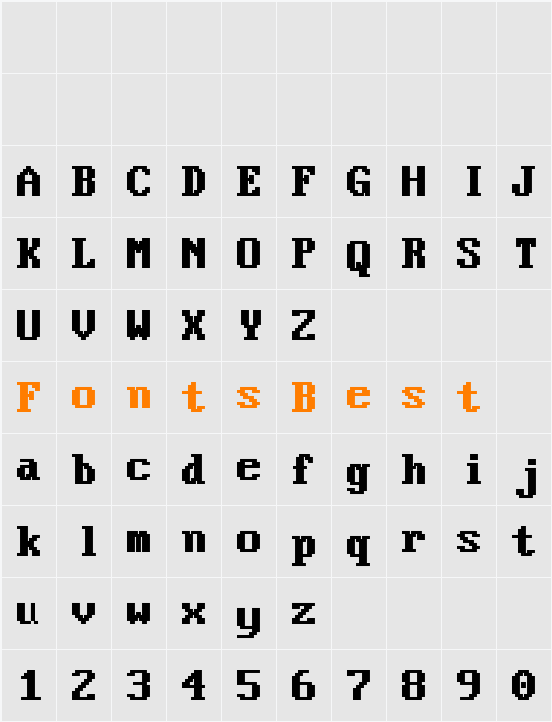VideoTerminalScreen-Normal Bold Character Map