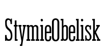 StymieObelisk Font Image
