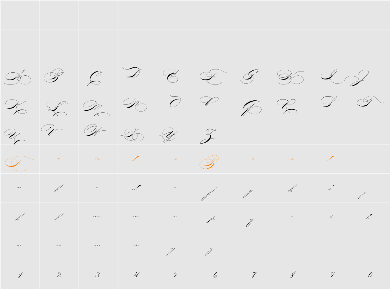 P22ZanerTwo Character Map