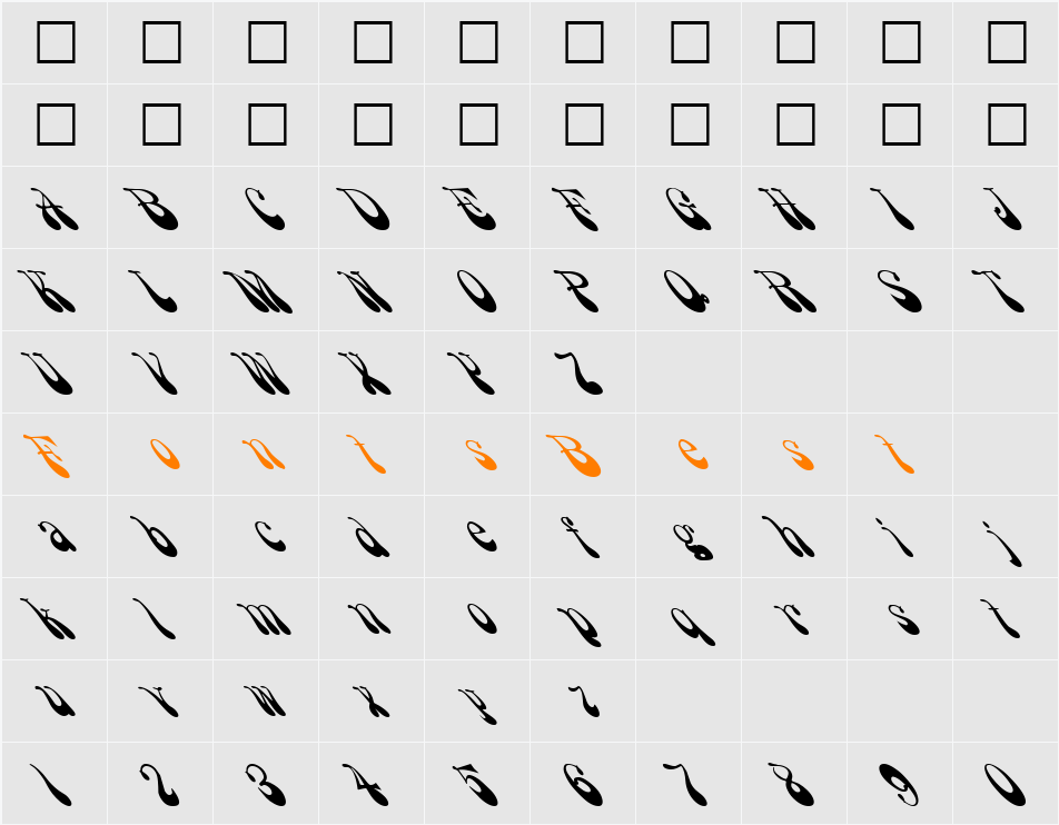 FZ JAZZY 17 LEFTY Character Map