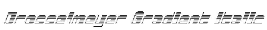 Drosselmeyer Gradient Italic Font Image