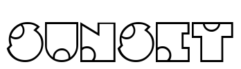SUNSET Font Image