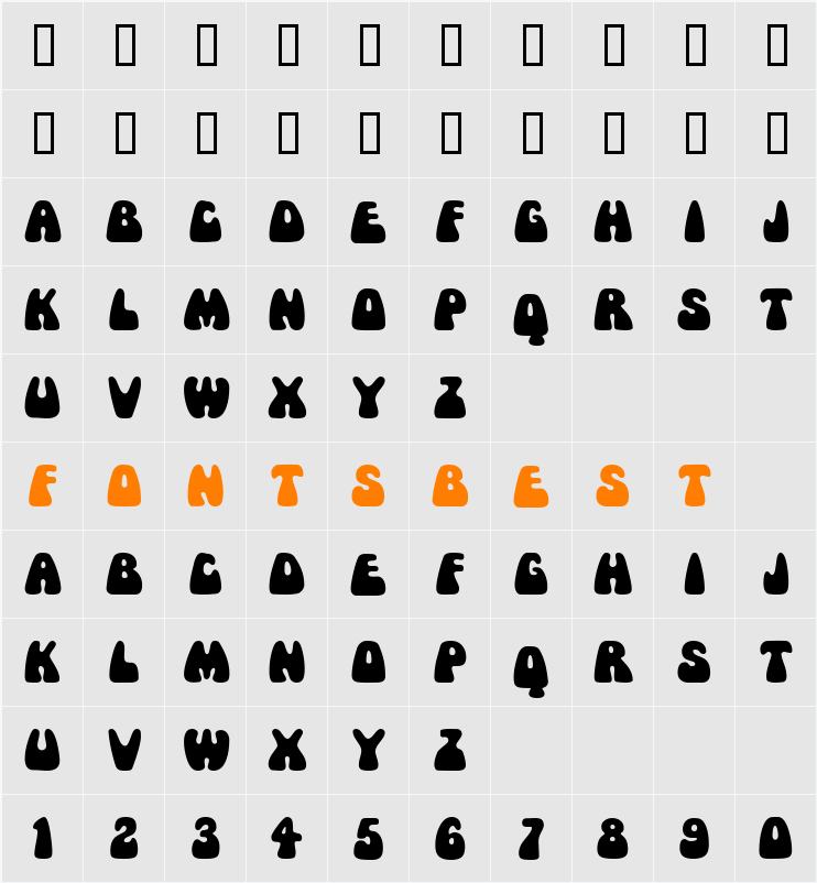 Mama MF Character Map