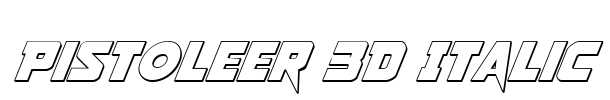 Pistoleer 3D Italic Font Image