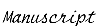 Manuscript Font Image