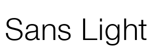 Sans Light Font Image