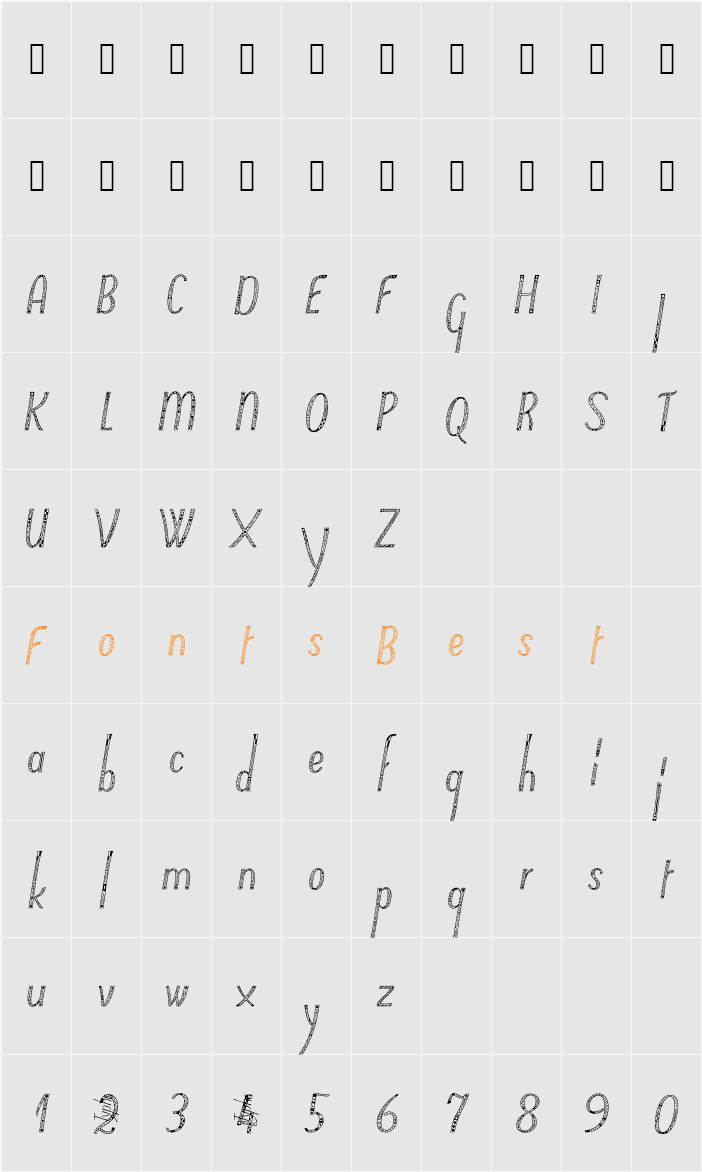 Typha Var02Demo Character Map