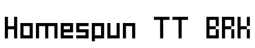 Homespun TT BRK Font Image