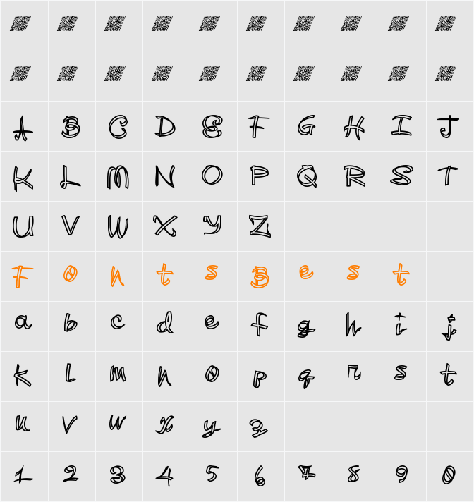 MadSkilz Character Map