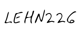 LEHN226 Font Image
