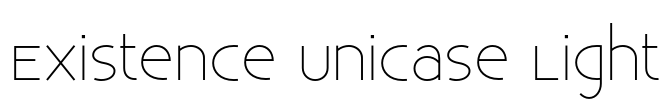 Existence Unicase Light Font Image