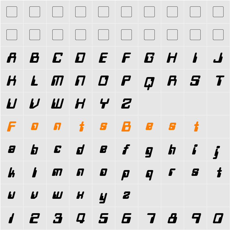 Twobit Character Map