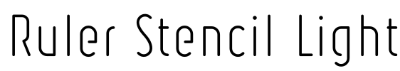 Ruler Stencil Light Font Image