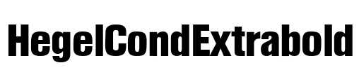 HegelCondExtrabold Font Image