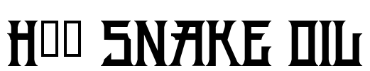 H74 Snake Oil Font Image
