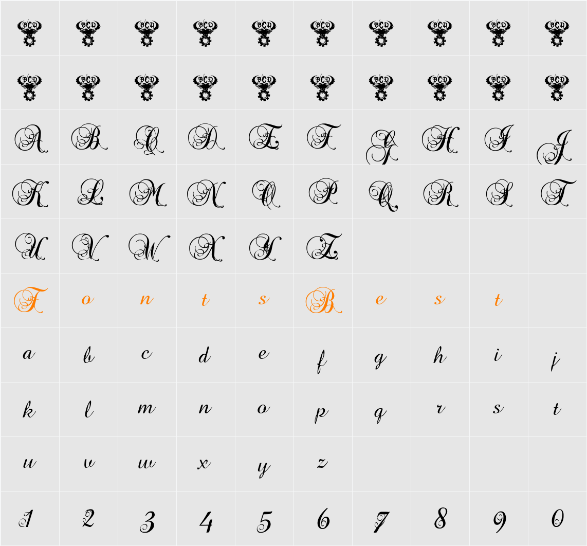 Precious Character Map