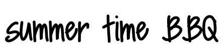 summer time BBQ Font Image