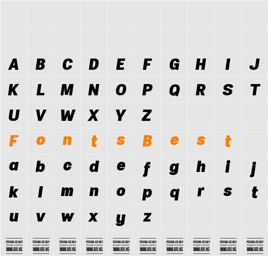 Specify PERSONAL Normal Character Map