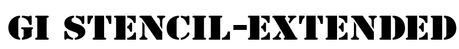 GI Stencil-Extended Font Image