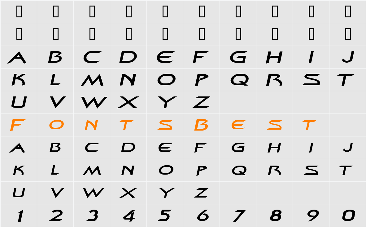 ZenonExtended Character Map