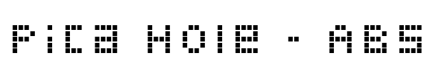 Pica Hole - ABS Font Image