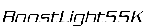 BoostLightSSK Font Image