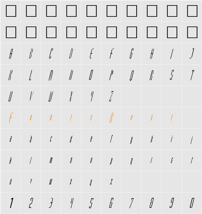 Splain Character Map