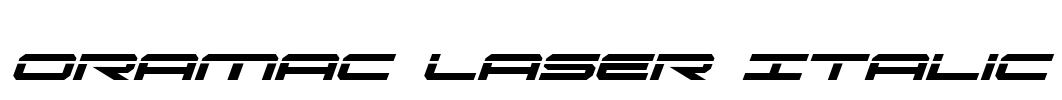 Oramac Laser Italic Font Image