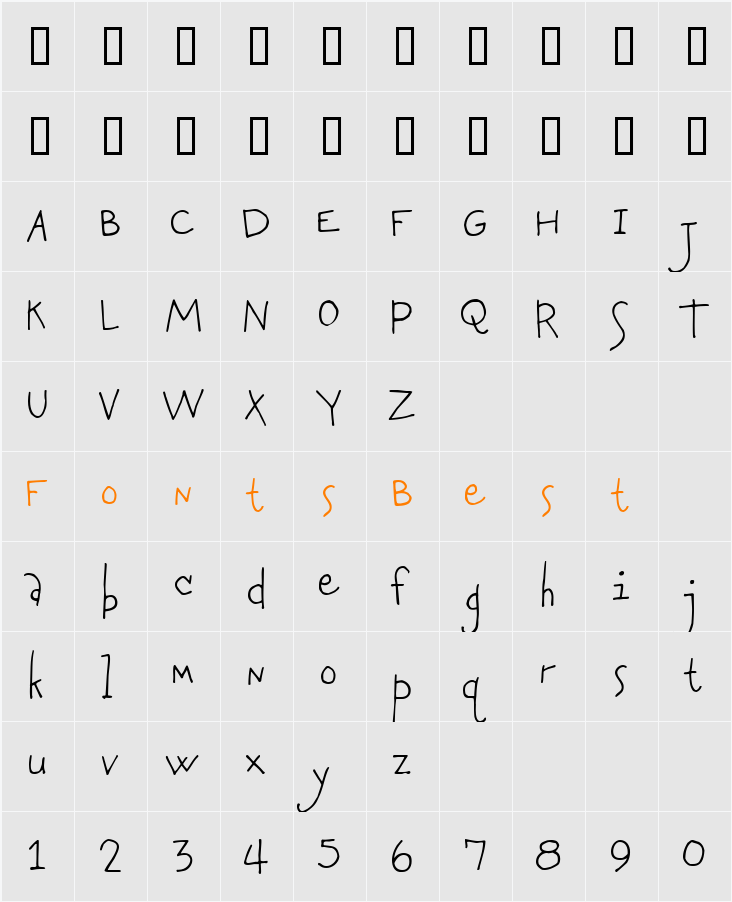 GoodKitty Character Map