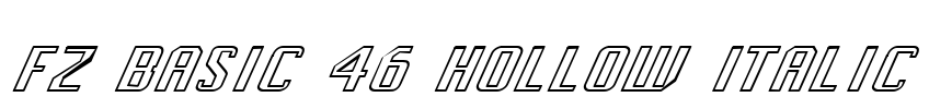 FZ BASIC 46 HOLLOW ITALIC Font Image