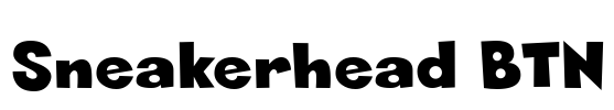 Sneakerhead BTN Font Image