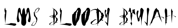 LMS Bloody Brujah Font Image