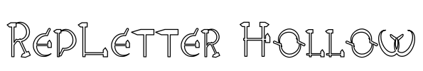 RedLetter Hollow Font Image