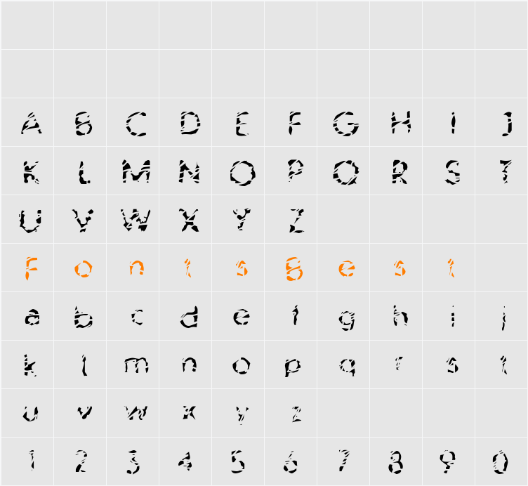 Blubb Character Map