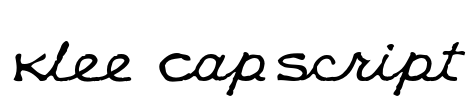 Klee CapScript Font Image