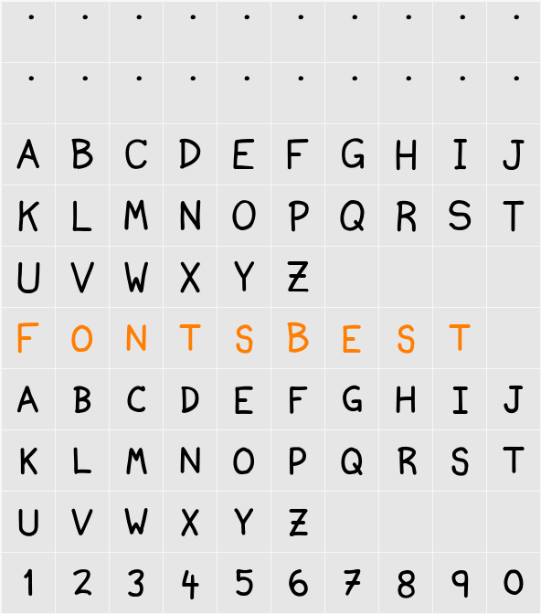 Ninjascript Smallcaps Character Map