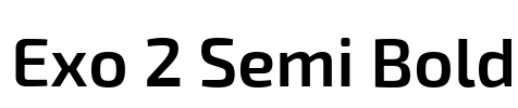 Exo 2 Semi Bold Font Image