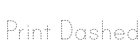 Print Dashed Font Image