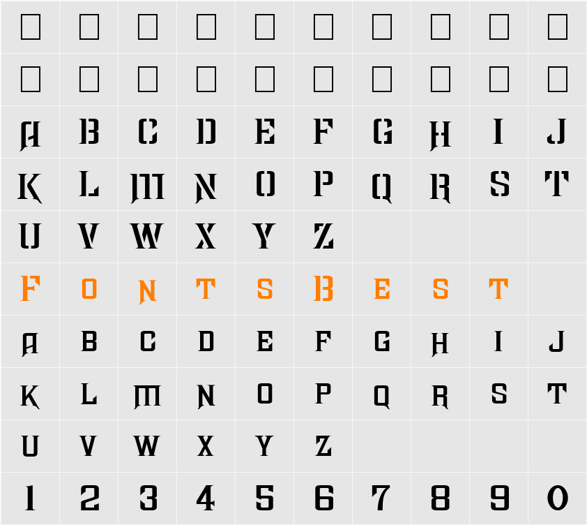 FZ BASIC 41 EX Character Map