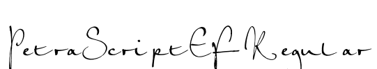 PetraScriptEF-Regular Font Image