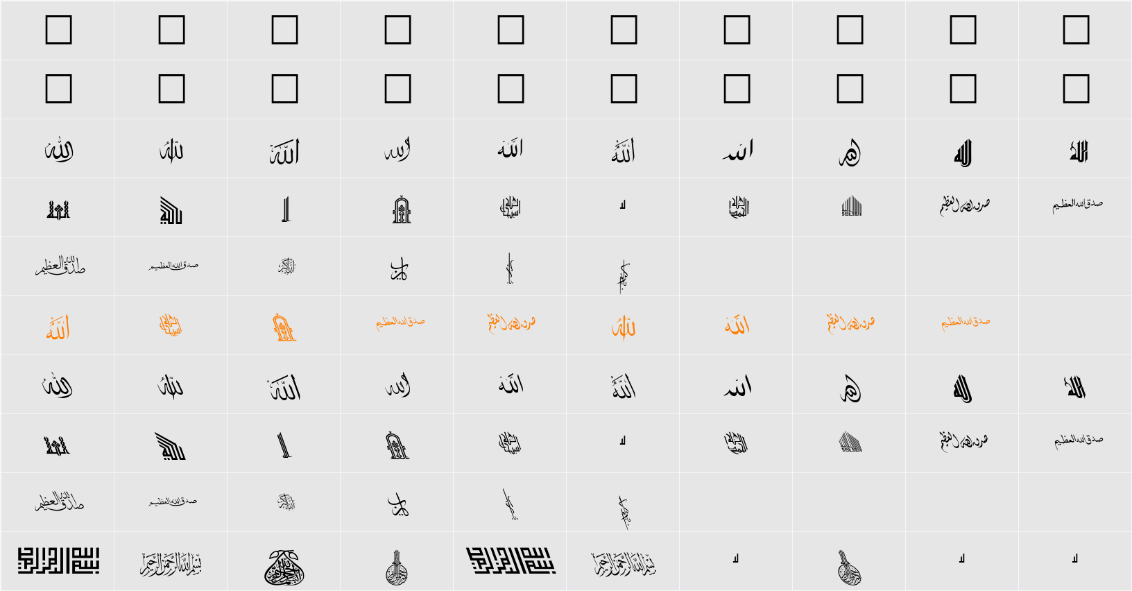 MCS Aljalalah. Character Map